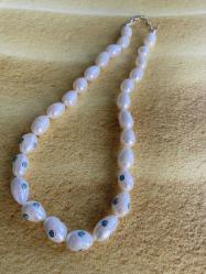 Firuze Taşlı Barok İncili Tasarım Gümüş Kolye