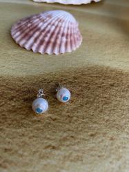 Firuze Taşlı Barok İncili Tasarım Gümüş Kolye