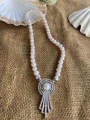 Sabah Güneşi İncili gümüş Gerdanlık Kolye