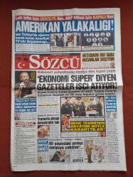 Sözcü Gazetesi 27 Ocak 2011 Laik Kitle İçin Dekolte İlanı,AKP Kitlesi İçin Kapalı İlan,Amerikan Yalakalığı,Ekonomi Süper Diyen Gazeteler İşçi Atıyor,Cem Yılmaz Bülent Arınç'ı Diline Doladı,İki Yakışıklı Oyuncu Görünmez Kaza Kurbanı Oldu,Tolgahan Sayışman,Kıvanç Tatlıtuğ,Fahriye Evcen,Nurgül Yeşilçay,Ölümcül Darbe,Rus Ruleti,Gaziantep BŞB Tarih Yazdı,Volkan Patlayacak,Niang Şoku,Fener'e Çiçekli Baklavalı Moral,Baros:Riske Girmem