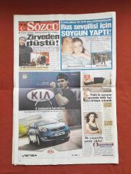 Sözcü Gazetesi 27 Ocak 2011 Laik Kitle İçin Dekolte İlanı,AKP Kitlesi İçin Kapalı İlan,Amerikan Yalakalığı,Ekonomi Süper Diyen Gazeteler İşçi Atıyor,Cem Yılmaz Bülent Arınç'ı Diline Doladı,İki Yakışıklı Oyuncu Görünmez Kaza Kurbanı Oldu,Tolgahan Sayışman,Kıvanç Tatlıtuğ,Fahriye Evcen,Nurgül Yeşilçay,Ölümcül Darbe,Rus Ruleti,Gaziantep BŞB Tarih Yazdı,Volkan Patlayacak,Niang Şoku,Fener'e Çiçekli Baklavalı Moral,Baros:Riske Girmem