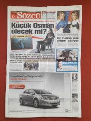 Sözcü Gazetesi 20 Ocak 2011 Danıştay Tayyip Savaşı Başlıyor,Haşere Gibi İlaçladılar,Fazla Hırs Ahlaksızlıktır,Sibel Can,Sulhi Aksüt,Hande Ataizi Cihan Ünal,Ebru Gündeş,Reza Zarrab,Petek Dinçöz,Paramparça,Carew Sürprizi,İnönü Stadı Büyülü,Protesto Pazarı,Alex'le 2 Yıl Daha,Fener'de Niang Sevinci,Güneş Bizimle Doğar