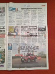 Sözcü Gazetesi 15 Şubat 2018 Referandumda Yüzde 51.2 Hayır Oyu Çıktı,Aile Boyu Taşeron,Amerika'dan Çifte İtiraf,Şike İddiası,Sorunlar Dağ Gibi,Bayern'in Düşünecek Halimiz Yok,Galibiyet Uğuru Feghouli,Efes'in Gurur Gecesi,Taraftara Aşık Oldum,Fırtına Alarma Geçti,Başakşehir'i Unutun