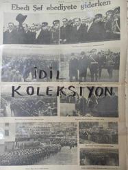 Orijinal Ulus Gazetesi - Newspaper - 22 Sonteşrin 1938 - 22 Kasım 1938 - 22 November 1938 - Büyük Türk Milletine İsmet İnönü beyannamesi - Eşsiz kahraman Atatürk vatan sana Minnettardır - Milli cenaze alayı - Büyük Ölü dün büyük törenle 80 askerin çektiği top arabası üzerinde bütün bir milletin goz yaşları arasında Etnografya Müzesine götürüldü - Budapeşte Atatürk için yas tutuyor - Atatürk'ü teşyi edenler - Kemal Zeki Gencosman - İngiliz Mareşalinin asil bir jesti - Ebedî Şef ebediyete giderken - Celâl Bayar - Fahri Ecevit - Ekselans Metaksas'ın Atatürk için büyük teessürü - Ebedi Atatürk - Samih Tiryakioğlu -
