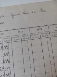 1914 İSTANBUL PERA ELEKTRİK ABONELİĞİ BÜYÜK BOY KARTOTEKS...