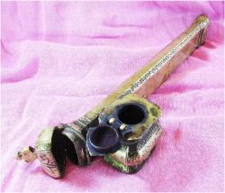 AnTiKa OSMANLI SÜLEYMANİYE İşİ BRONZ DİVİT HOKKA....Çift MÜHÜRLÜ