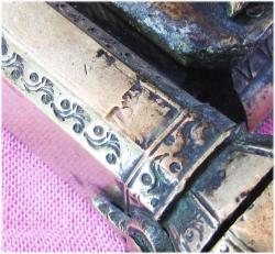 AnTiKa OSMANLI SÜLEYMANİYE İşİ BRONZ DİVİT HOKKA....Çift MÜHÜRLÜ