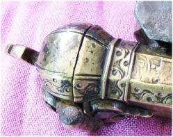 AnTiKa OSMANLI SÜLEYMANİYE İşİ BRONZ DİVİT HOKKA....Çift MÜHÜRLÜ