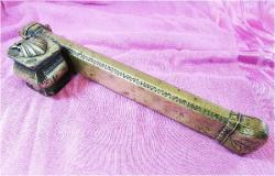 AnTiKa OSMANLI SÜLEYMANİYE İşİ BRONZ DİVİT HOKKA....Çift MÜHÜRLÜ