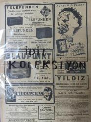 Orijinal Akşam Gazetesi - Newspaper - 15 Teşrinisani 1938 - 15 Kasım 1938 - 15 November 1938 - Atatürk'ün aziz naaşları yarın ziyaret edilecek - Türkiye'nin iki büyük evladı: Atatürk ve İnönü - Atatürk Sovyetlerle sıkı münasebetler idamesi lehinde bulunmuştur - Atatürk, Türkiye'yi kılıcı ile meydana getirmiş ve dehası ile tensik etmiştir - Almanya Atatürk'ün eserine mücadelesine hayran - Meclis, cenaze merasimi için yapılacak sarfiyat kanununu ittifakla kabul etti - Mağlup olmaz kumandan Mustafa Kemal - Atatürk'e ait 3 hatıra - Kurucusunu kaybeden boynu bükük Ankara - Atatürk anıtı - Atatürk'ün son sözü: Saat kaç diyen sormaktan ibaret oldu - İktisadi ve Mali hafta - Parker kalem reklamı - Asipin Kenan ilaç reklamı - Telefunken radyo reklamı - Neokalmina ilaç reklamı -