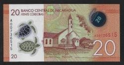 ** NİKARAGUA ( 20 * CORDOBAS ) 2014 * PLASTİK - ÇİL