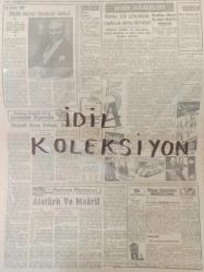 Orijinal Hürriyet Gazetesi - Newspaper - 10 Kasım 1953 - 10 November 1953 - Büyük Ata'yı bugün toprağa veriyoruz - Ankara'da muhteşem bir merasim yapılıyor - Mac Arthur'un Türk milletine mesajı - Büyük Atatürk hakkında İnönü'nün yolladığı mesaj - Suudi Arabistan Meliki İbnissuud dün sabah öldü - Büyük Ata'nın Ebediyete intikali - Atamız için şehrimizde yapılacak anma törenleri - Atatürk ve Maarif - Bütün İtalya'da dün 10 dakika grev yapıldı - Atatürk Trakya manevralarında - Gazi M.Kemal Atatürk - Atatürk'ü nasıl tanıdım - Milli Güreş takımımız dün İsveç'e hareket etti - Prenses Nilüfer Türk vatandaşı olmak istiyor - Kohler dikiş makinası reklamı -