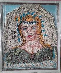 MOZAİK TABLO ANTİK KRALİÇE DOĞAL TAŞ