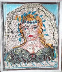 MOZAİK TABLO ANTİK KRALİÇE DOĞAL TAŞ