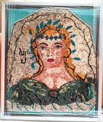 MOZAİK TABLO ANTİK KRALİÇE DOĞAL TAŞ