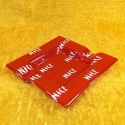 VINTAGE FRANSA NICE HATIRASI KIRMIZI RENKLİ CAM KÜL TABLASI