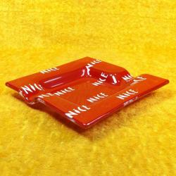 VINTAGE FRANSA NICE HATIRASI KIRMIZI RENKLİ CAM KÜL TABLASI