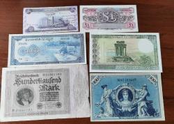 24 adet alman avusturya karışık yabancı kağıt para banknot lotu