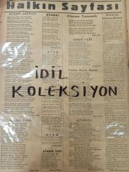 Orijinal Tan Gazetesi - Newspaper - 18 İkinciteşrin 1938 - 18 Kasım 1938 - 18 November 1938 - Tazim resmi geçidine dün de onbinlerce Halk iştirak etti - İnönü'nün orduya iltifatları - ihtiram ziyareti bu akşam 24 de kadar sürecek - Sovyet ve Arnavutluk heyetleri dün şehrimize geldiler - Halil Etemi kaybettik - Ulu Atamızın huzurunda son defa eğilirken şunu unutmayalım - O bütün ömründe, erkek Milletinin boynunu eğilmekten, bükülmekten kurtarmak için çalıştı - Naci Sadullah - Aspirin ilaç reklamı - Alay Dolmabahçe'den saat Tam 9 da hareket edecek - Refik Halid - Büyük Ata'nın son eseri Hatay; bütün kalbiyle ona yanıyor - Milli Matemimizden Hazin intibalar - Halkın sayfası - Mabel Constanduros - Çırağan Sarayının 28 senelik esrar perdesi - Kanzuk Meyva Tuzu reklamı - Telefunken radyoları reklamı - Sigarada yenilik hafif- latif İzmir sigarası - 25 sigara 20 kuruş -