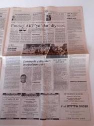 Cumhuriyet Gazetesi - 16 Ekim 2008 - Michel Platini'den İlginç Mektup - Büyük Ozan Fazıl Hüsnü Dağlarca'yı Yitirdik - Milli Takım Kaleciyi Geçemedi - İlhan Selçuk'tan Savcıya Dava - Engin Çeber Her Yerde Dövülmüş