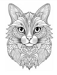 Kedi Mandala Boyama Kitabı (Kedigiller Familyası)
