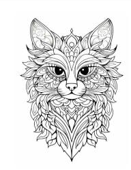 Kedi Mandala Boyama Kitabı (Kedigiller Familyası)