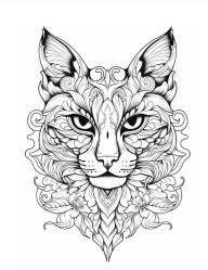 Kedi Mandala Boyama Kitabı (Kedigiller Familyası)