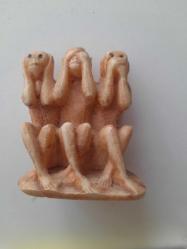 DEKORATİF ÜÇ MAYMUN BİBLO POLYESTER 6 CM