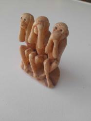 DEKORATİF ÜÇ MAYMUN BİBLO POLYESTER 6 CM