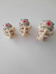 DEKORATİF ÜÇLÜ FİL AİLESİ BİBLO POLYESTER 6 CM