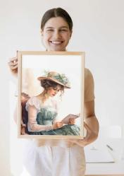 Sayılarla Boyama Tablo Seti (Kitap Okuyan Güzel Kız)