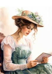 Sayılarla Boyama Tablo Seti (Kitap Okuyan Güzel Kız)