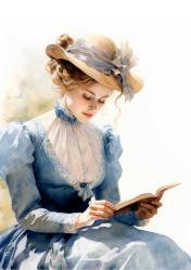 Sayılarla Boyama Tablo Seti (Kitap Okuyan Güzel Kız)