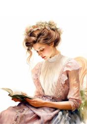 Sayılarla Boyama Tablo Seti (Kitap Okuyan Güzel Kız)