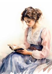 Sayılarla Boyama Tablo Seti (Kitap Okuyan Güzel Kız)