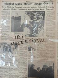 Tıpkı Basım - Yeni Sabah Gazetesi  - Newspaper - 11 Sonteşrin 1938 - 11 Kasım 1938 - 11 November 1938 - Aziz Atatürk'ümüzü kaybettik - Bu Milletin Ruhunu en iyi Atatürk anladı - Ulu şefin ölümü Türkiye'de bütün cihanda derin teessür uyandırdı - Hüseyin Cahid Yalçın - Şehir Haberleri - Avam Kamarasında yapılan müzakereler - Başvekil Ankara'ya döndü gece vekiller heyeti toplandı - İstanbul dünü matem içinde geçirdi - Büyük şef Atatürk'ün hayatı ve inkılapları - İsmet İnönü ve Mareşal Fevzi Çakmak - Atatürk'ün heykeli - Dün hükümetin neşrettiği tebliğ - Neokürin ilaç reklamı - Emek sandalya fabrikası - Seksulin ilaç reklamı -