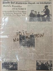 Tıpkı Basım - Yeni Sabah Gazetesi  - Newspaper - 11 Sonteşrin 1938 - 11 Kasım 1938 - 11 November 1938 - Aziz Atatürk'ümüzü kaybettik - Bu Milletin Ruhunu en iyi Atatürk anladı - Ulu şefin ölümü Türkiye'de bütün cihanda derin teessür uyandırdı - Hüseyin Cahid Yalçın - Şehir Haberleri - Avam Kamarasında yapılan müzakereler - Başvekil Ankara'ya döndü gece vekiller heyeti toplandı - İstanbul dünü matem içinde geçirdi - Büyük şef Atatürk'ün hayatı ve inkılapları - İsmet İnönü ve Mareşal Fevzi Çakmak - Atatürk'ün heykeli - Dün hükümetin neşrettiği tebliğ - Neokürin ilaç reklamı - Emek sandalya fabrikası - Seksulin ilaç reklamı -