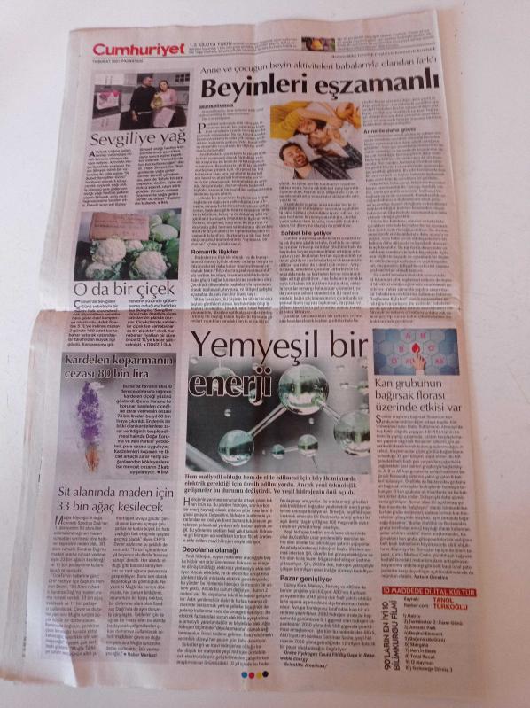 Cumhuriyet Gazetesi 15 Şubat 2021 Avustralya Açık Tenis  