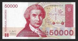 ** HIRVATİSTAN ( 50.000 * DİNARA ) 1993 - ÇİL
