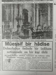 Tıpkı Basım - Cumhuriyet Gazetesi - Newspaper - 19 İkinciteşrin 1938 - 19 Kasım 1938 - 19 November 1938 - Elveda büyük Atatürk - İstanbul bugün gözyaşları içinde Ebedî Atasını Ankara'ya Teşyi ediyor - Yavuz zırhlısı bu sabah Aziz naaşı hamilen limanımızdan ayrılacak - Atatürk Ankarada karşılarken - Müessif bir Hadise - Dolmabahçe önünde bir izdiham neticesinde on bir kişi öldü - İstanbul'un kalbinde ebedi Atatürk -