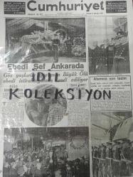 Tıpkı Basım - Cumhuriyet Gazetesi - Newspaper - 21 İkinciteşrin 1938 - 21 Kasım 1938 - 21 November 1938 - Ebedî Şef Ankara'da - Göz yaşlarıyla uğurlanan Büyük Ölü ebedî istirahatgahına tevdi ediliyor - Atamıza son tazim - Atatürk Ankara'nın kucağında - Layemut Atamızın manevî huzurunda - Yavuz'da bulunan kara subaylarımız ecnebi gemilerini selamlıyorlar -