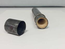 Antika Orjinal Osmanlı Dönem Kubur ve İçinde 2 Yaprak 4 Sayfa El Yazması