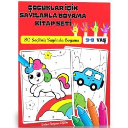 Çocuklar İçin Sayılarla Boyama Kitap Seti (2 Kitap)