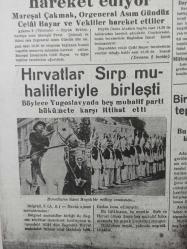 Tıpkı Basım - Dev Boy Fotokopi Kağıdında - Haber Gazetesi - Newspaper - 8 İlkteşrin 1937 - 8 Ekim 1937 - 8 Ekim 1937 - Japonlar zehirligaz da kullanıyor - İtalya'ya verilen nota tekid edildi - Atatürk İsmet İnönü ile beraber bugün Ankara'dan İzmire hareket ediyor - Hırvatlar Sırp muhalifleriyle birleşti - Bir talebe mektep müdürünü öldürdü - Lehistanda Türklerin kalması istenmiyormu - Leh konsolosu dedikoduların ve neşriyatın doğru olmadığını bildiriyor - Amerika'nın Japonlara karşı müsbet ve fiili harekete geçmesi Cenevrede bekleniyor - Bir İtalyan gemisinin tayyare hücumuna uğradığı iddia ediliyor -