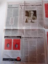 Cumhuriyet Gazetesi - 15 Eylül 2014 - Bahri Savcı 100 Yaşında- Şenes Erzik'in Saati Şaştı - Lady Gaga İstanbul'da - İkran Gibi Fosil -  Bugün Hrant Dink'in Doğum Günü - Trabzon Tayyip Erdoğan Stadına Karşı Ayakta