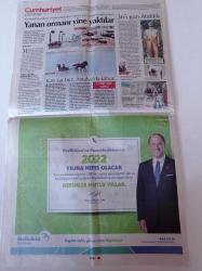 Cumhuriyet Gazetesi - 31 Aralık 2021 - Ekrem İmamoğlu'ndan Türkiye Milli Olimpiyat Komitesi Başkanı Uğur Erdener'e Ziyaret - Yerli Aşı Turkovac Kullanımda - Sabih Kanadoğlu Cumhuriyet'in Savcısıydım - TÜGVA 'ya Özel Kadro - MEB Muhalefete Kapıyı Kilitledi - Erdoğan Toprak - Kemal Kılıçdaroğlu