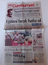 Cumhuriyet Gazetesi - 3 Haziran 2019 - Türkiye Futbol Federasyonu AKP'nin Arka Bahçesi - Neymar'a Tecavüz Suçlaması - Tuz Gölü De Kuruyor - Nazım Hikmet - Ahmed Arif - Diyanet Eğitimi Bırak Hafız Ol