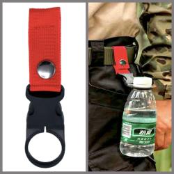 OMENİV'DEN KIRMIZI SIRT ÇANTASI KEMER İÇİN SULUK PET SU ŞİŞESİ TAŞIMA APARATI OUTDOOR KAMP AV