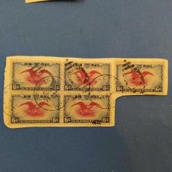 P11--13---- 1938 AMERİKA DAMGALI AİL MAİL 6C POSTA PULLARI