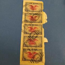 P11--13---- 1938 AMERİKA DAMGALI AİL MAİL 6C POSTA PULLARI